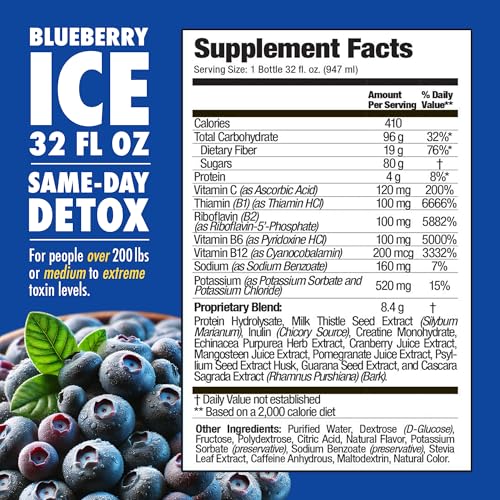 Rescue Detox ICE, verser dans un verre pour une expérience rafraîchissante.