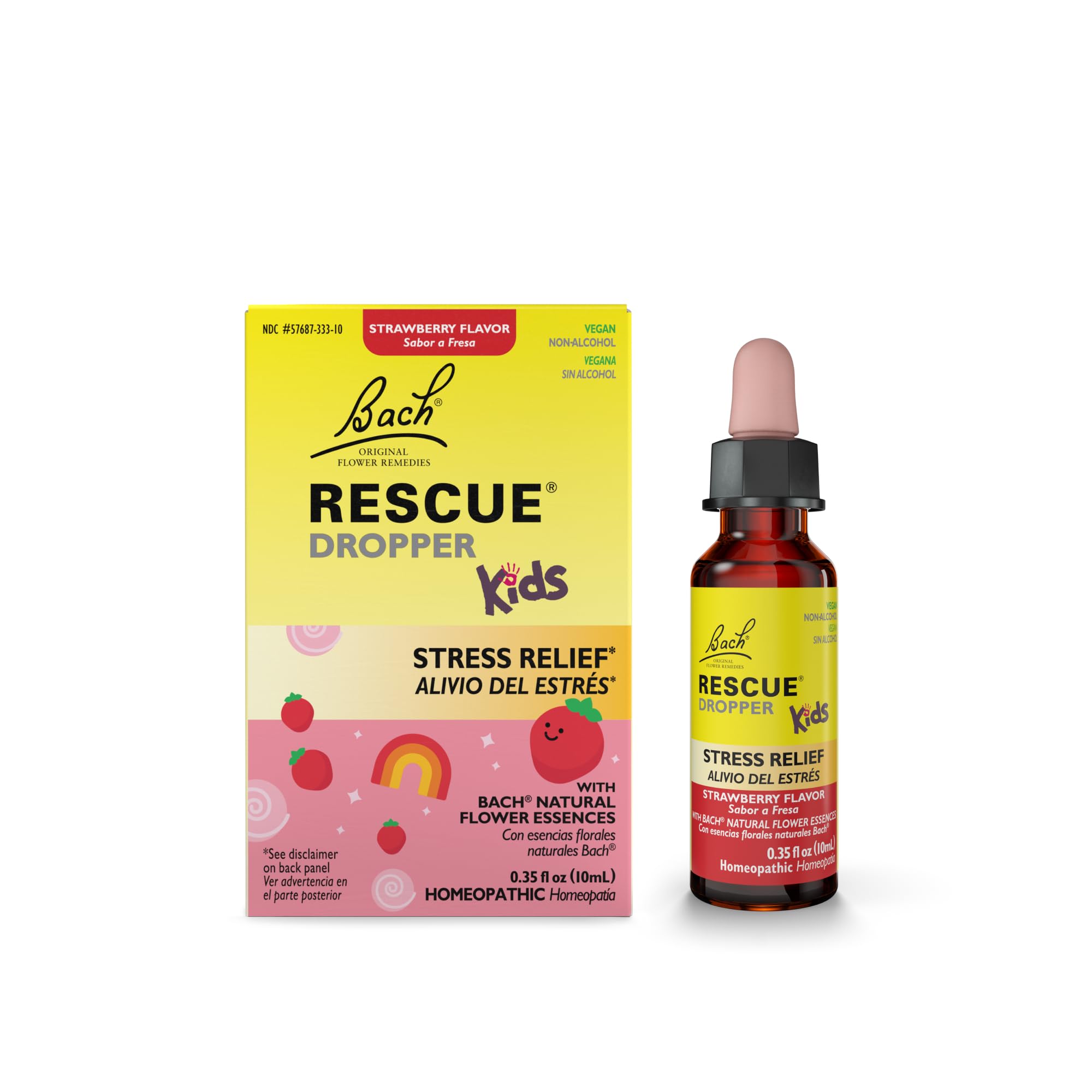 RESCUE KIDS gouttes fraise naturelles pour aider les enfants à gérer le stress.