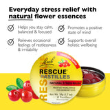 Pastilles RESCUE Bach en format nomade: calme rapide en déplacement.
