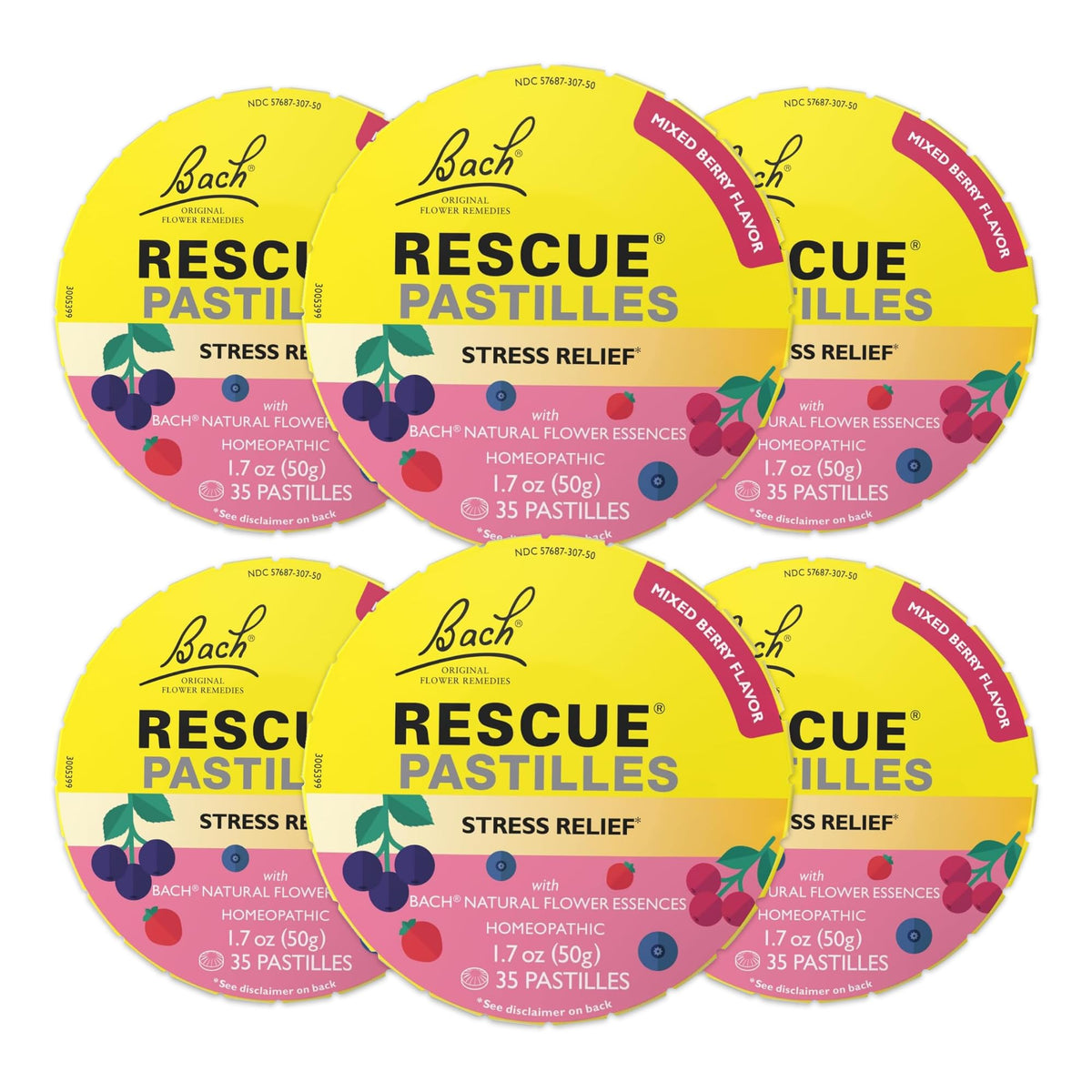Pastilles Rescue dans l’étui, prêt à emporter pour le stress.