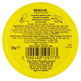 Pastilles RESCUE goût cassis noir pour une sensation apaisante naturelle.