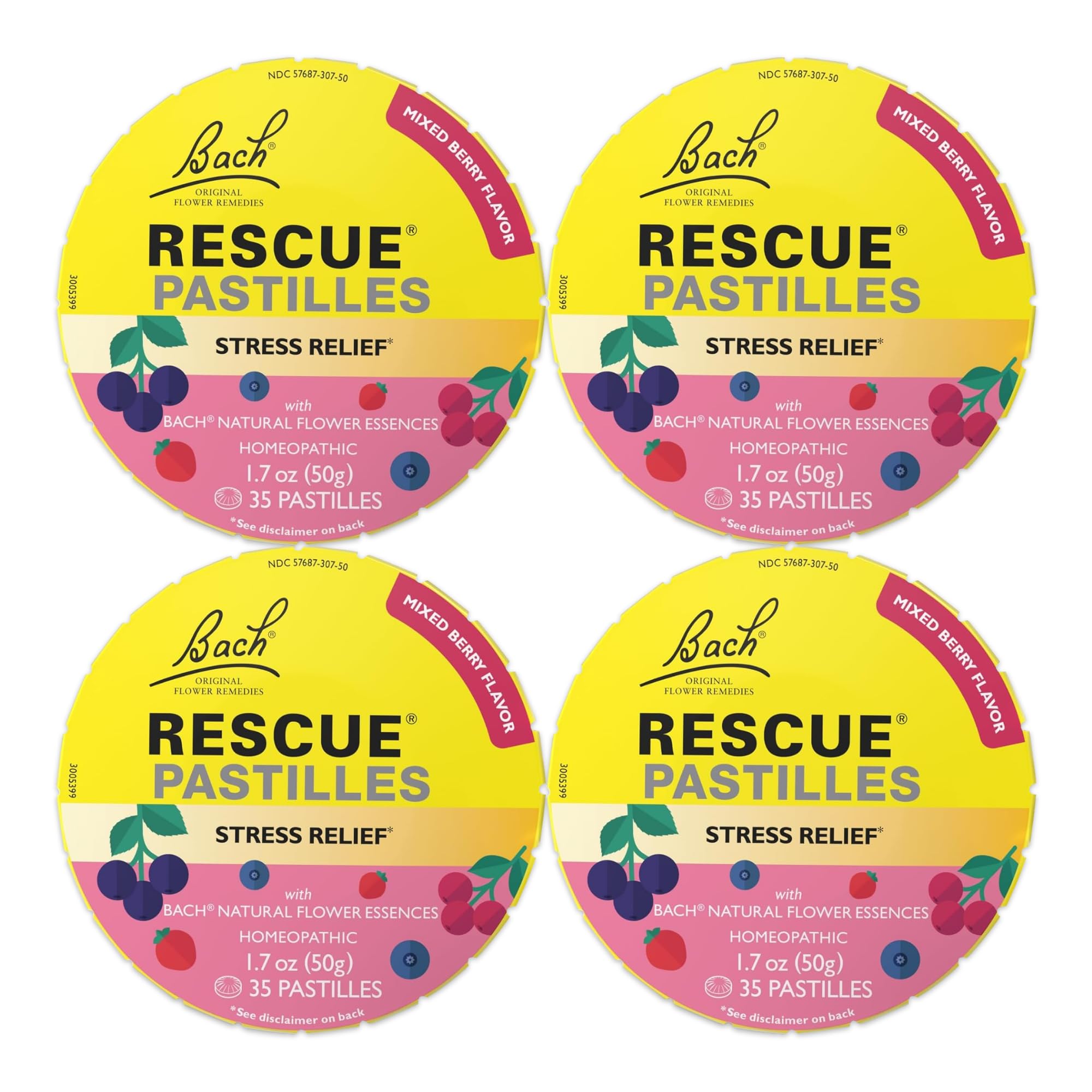 Pastilles RESCUE Mélange de Baies dans l'emballage, pratique pour le quotidien.