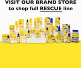 Pastilles RESCUE orange et sureau, sans alcool et sans allergènes majeurs, faciles à intégrer.
