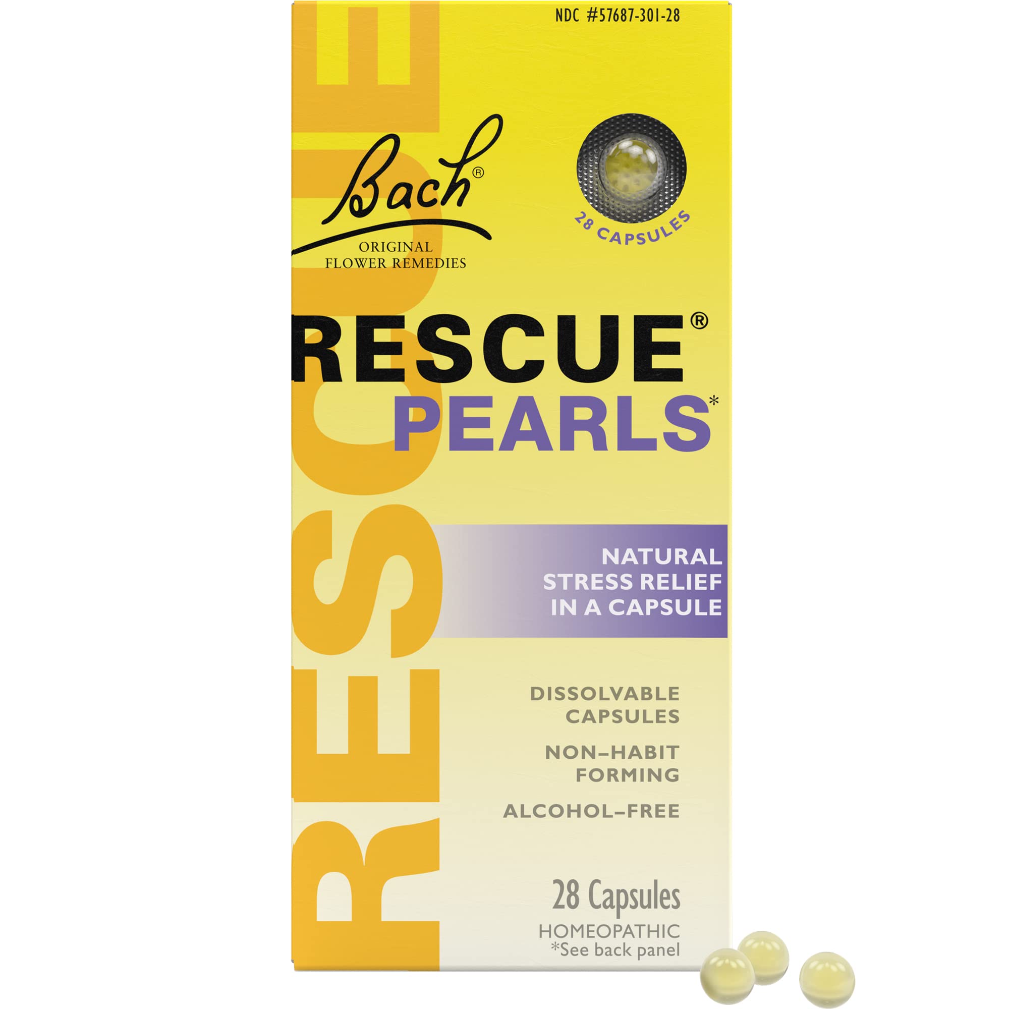 RESCUE Pearls se dissolvent rapidement en bouche, goût orange vanille