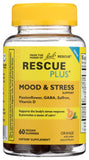 RESCUE PLUS GOMMES: bouteille et étiquette orange, présentation du produit pour un usage quotidien potentiellement apaisant.