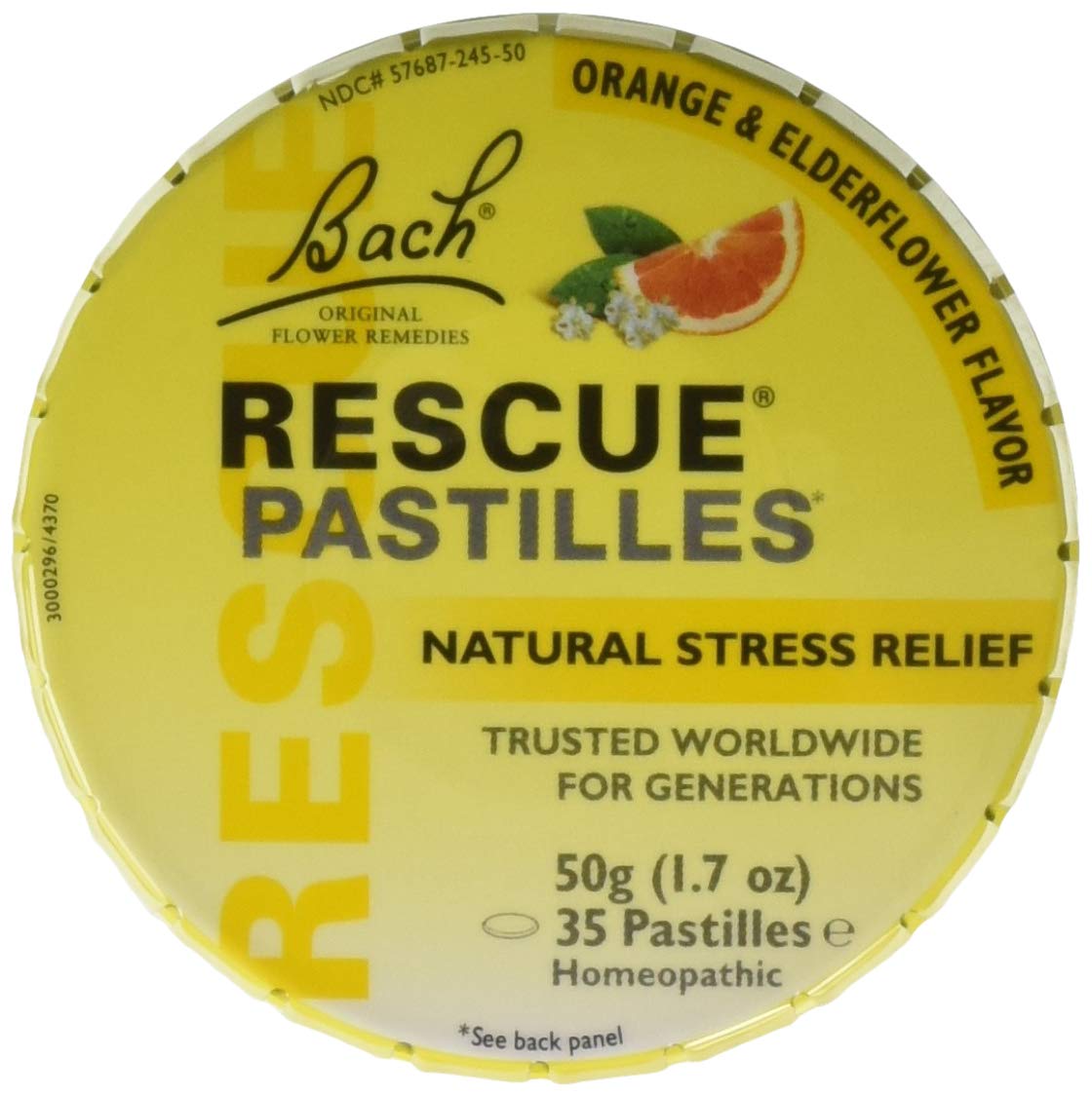 Pastilles RESCUE en gros plan, pratique pour les moments de tension ponctuels.