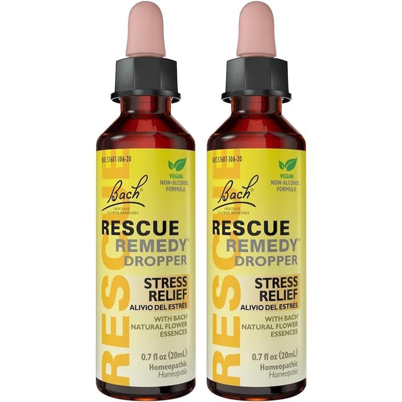 RESCUE REMEDY dropper; bouteille jaune prête pour apaisement rapide