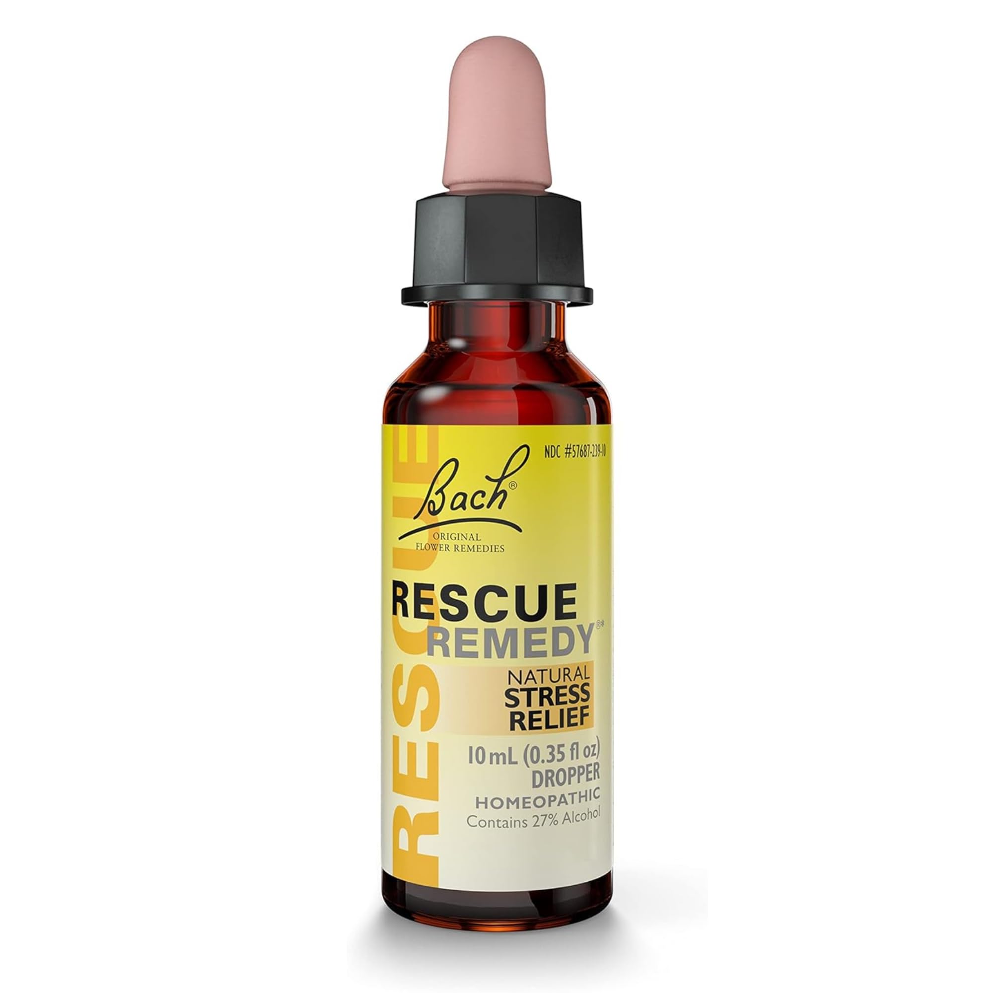RESCUE REMEDY bouteille jaune avec pipette pour apaisement potentiel au quotidien