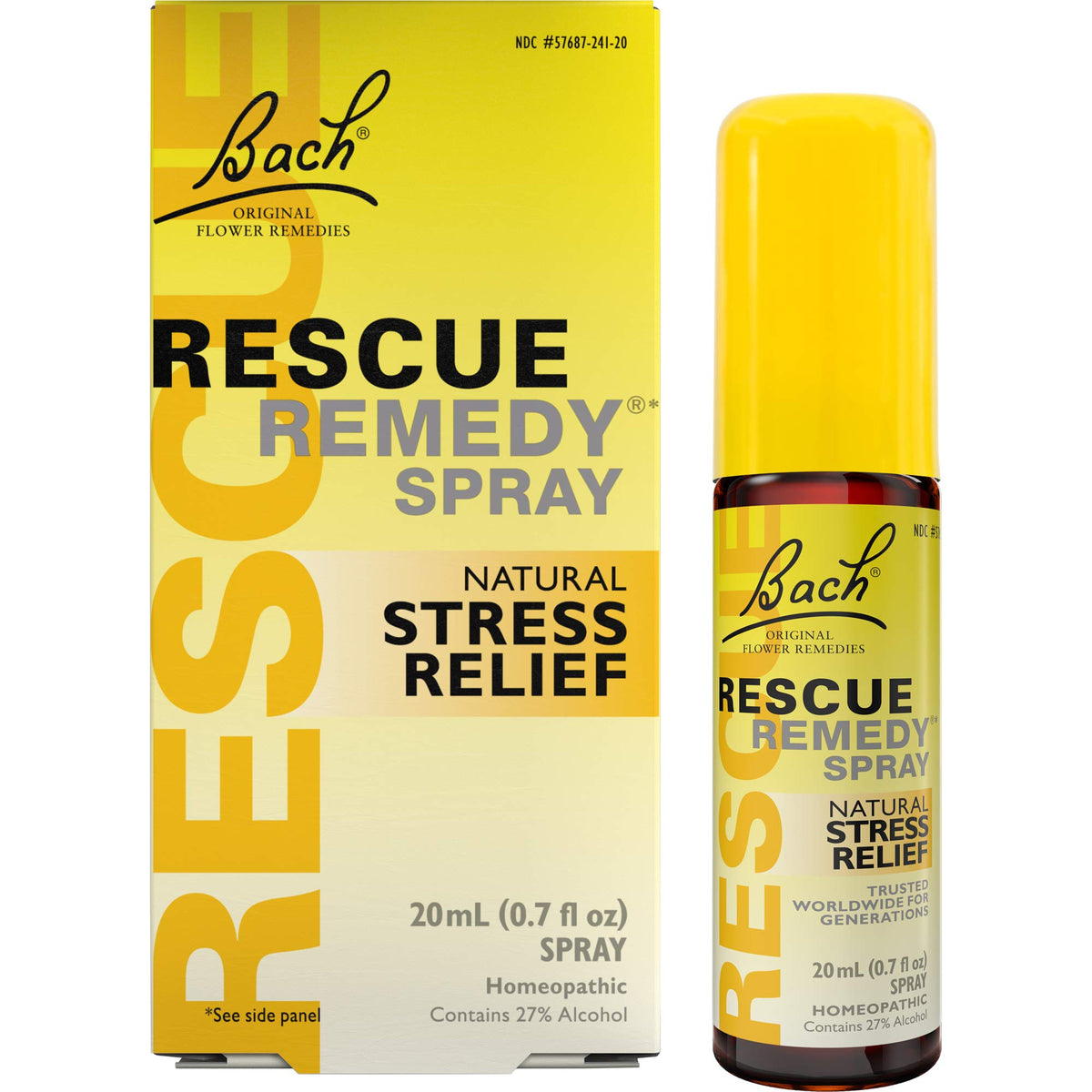 RESCUE REMEDY Spray, bouteille 20 ml prête à l’emploi pour le stress.