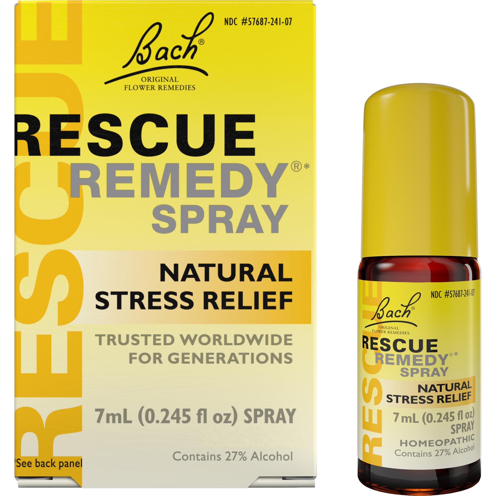 RESCUE REMEDY SPRAY sur bouteille-pompe, pratique pour gérer le stress au quotidien.
