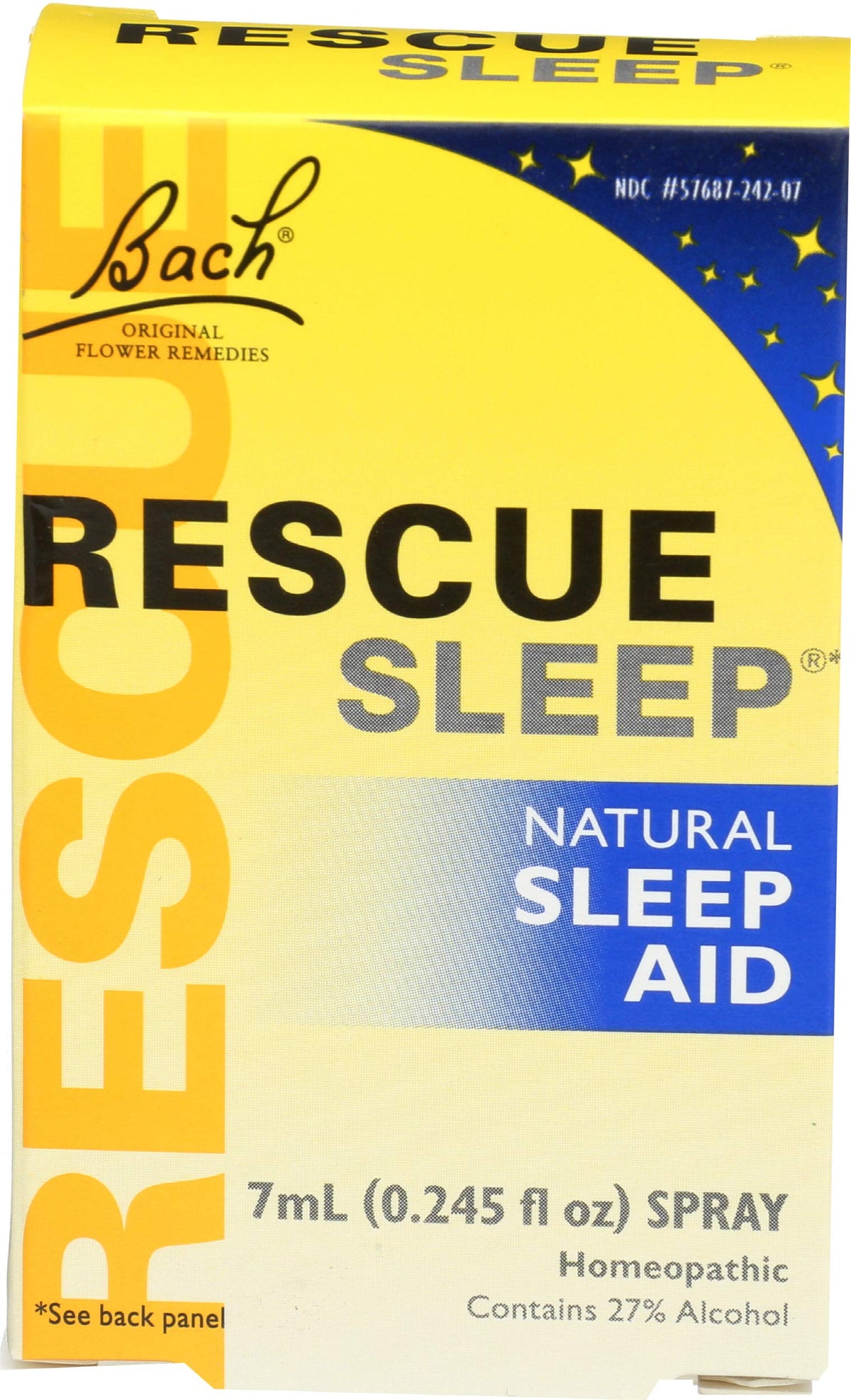 RESCUE Sleep: bouteille spray 7ml pour calmer l'esprit avant le coucher.