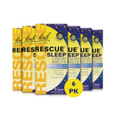 RESCUE SLEEP emballage six paquets, solution douce pour le soir et le stress.