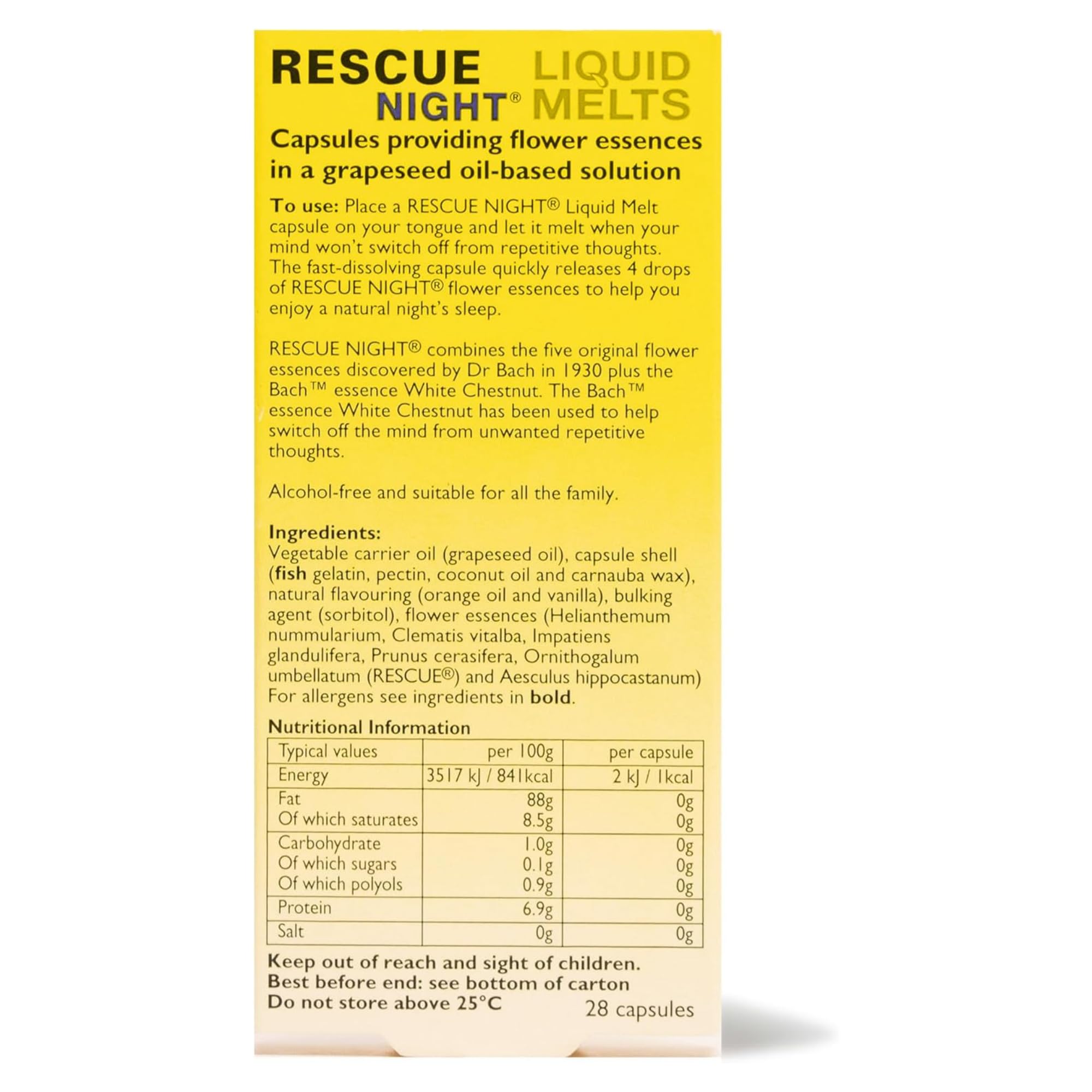 RESCUE Night Chataigne blanche, esprit plus calme