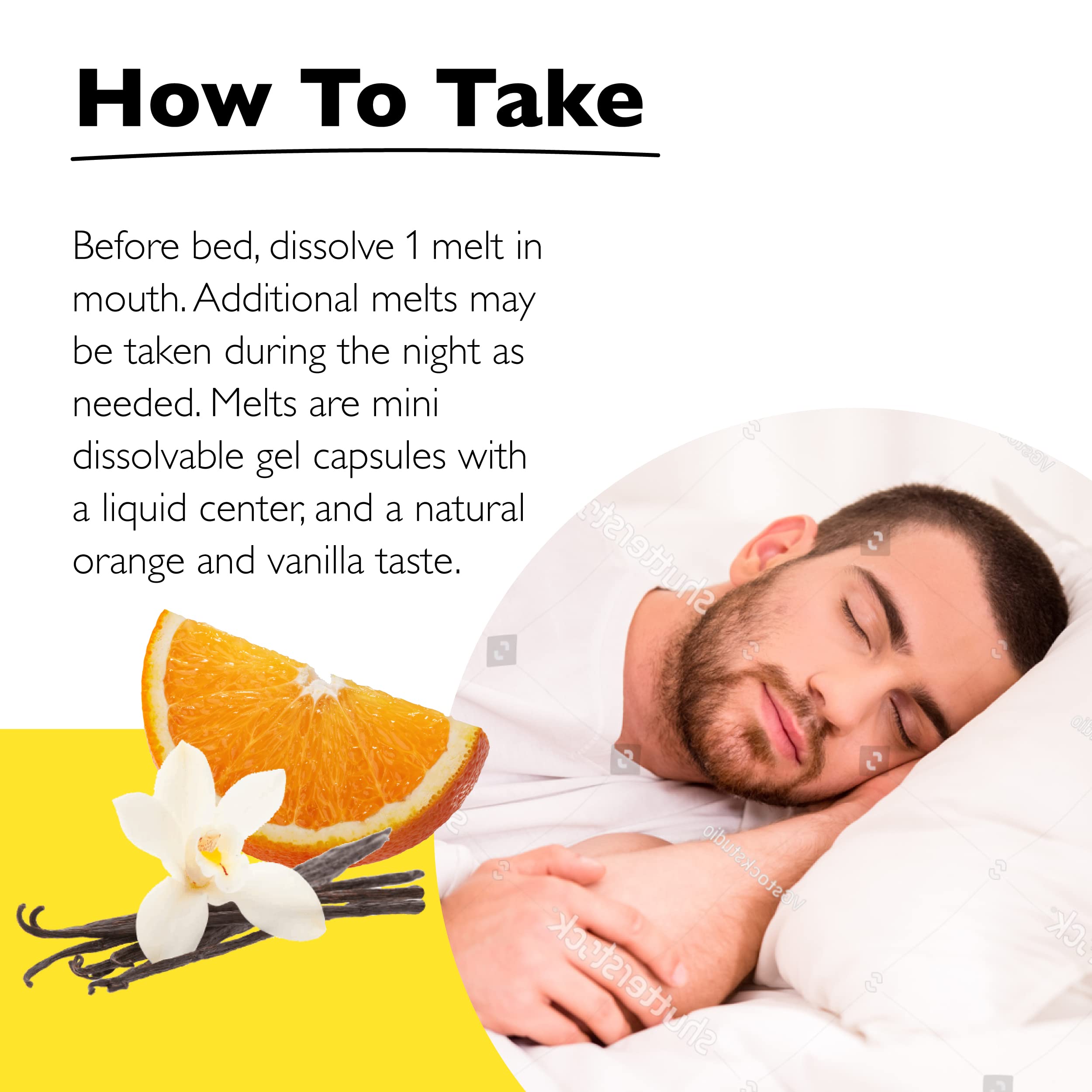 Formulation sans alcool : RESCUE Sommeil Mélts faciles à utiliser