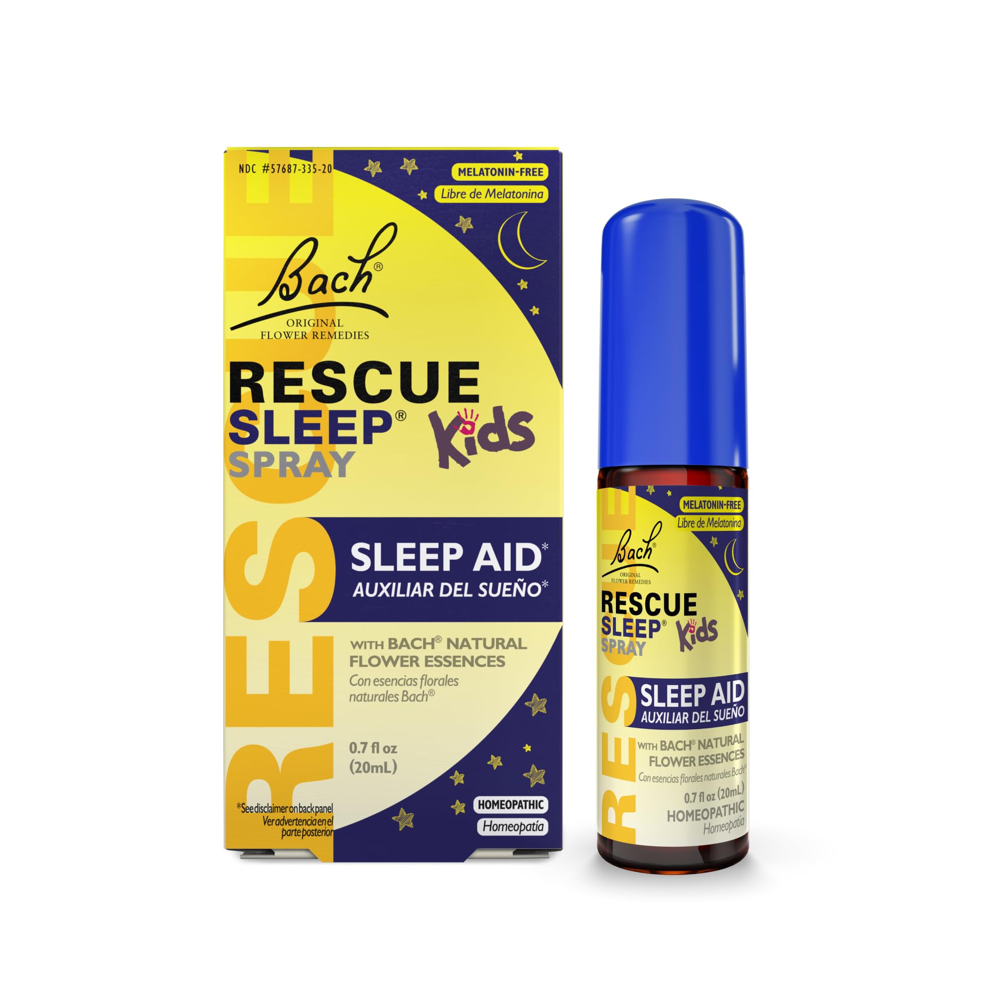 RESCUE SLEEP KIDS SPRAY, flacon 20 ml, apaise l'esprit avant le coucher