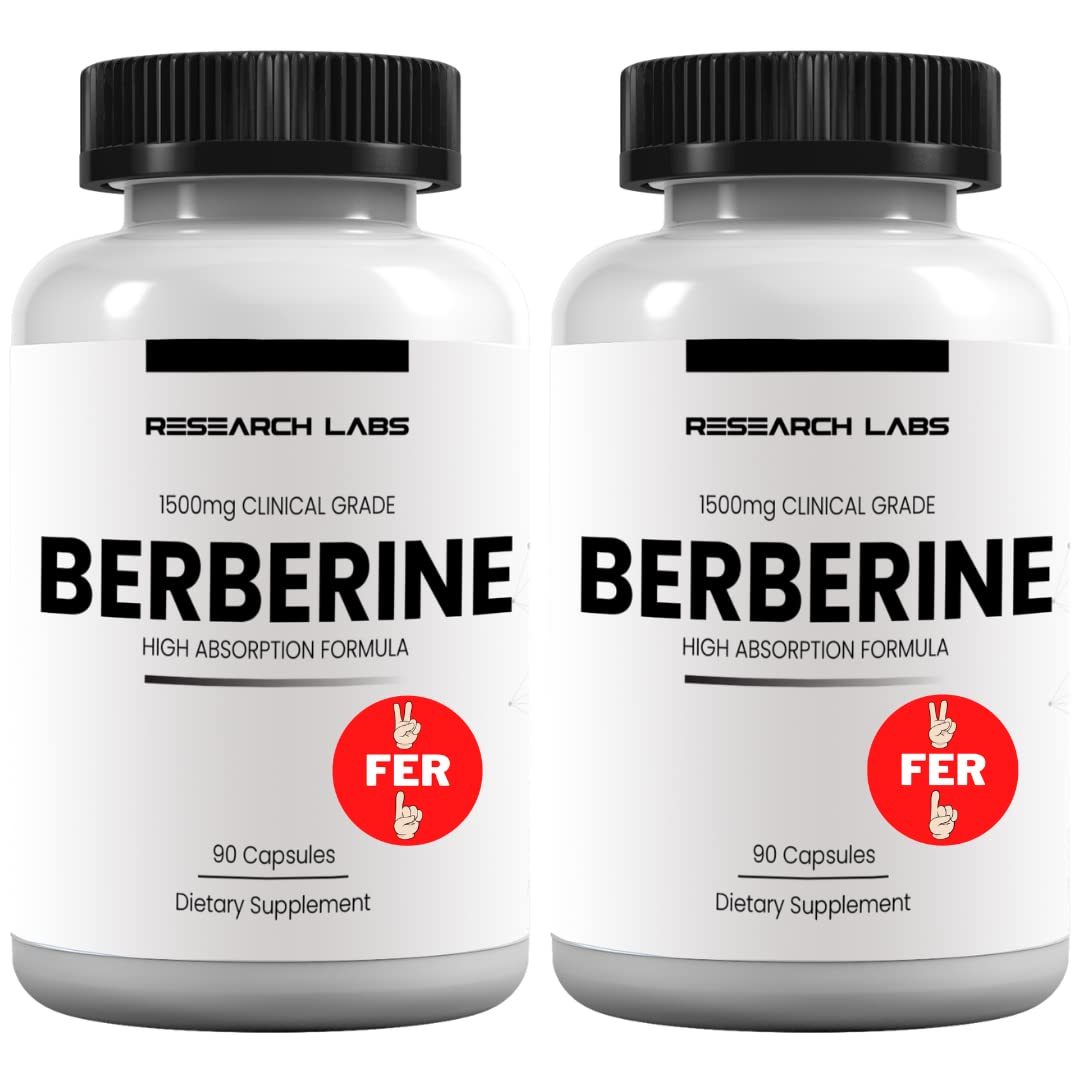 Berberine Research Labs – Bouteille 1500mg pour une intégration quotidienne pratique