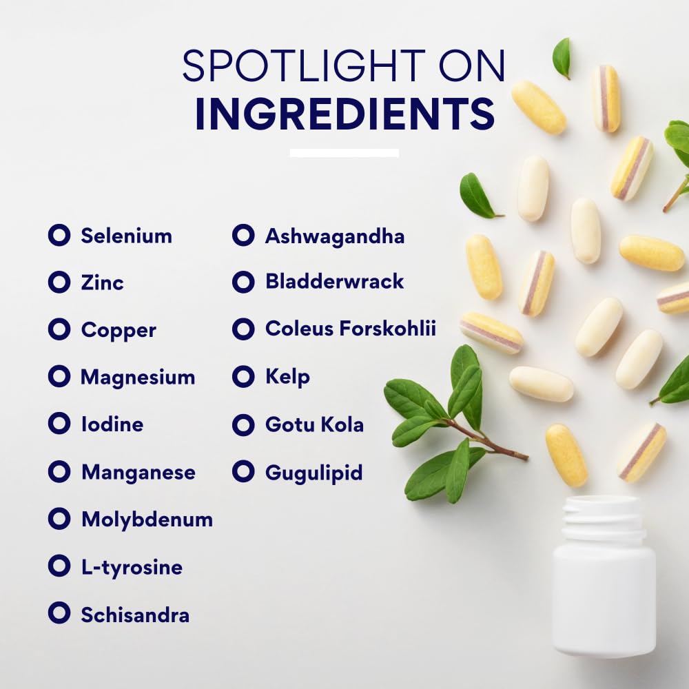 Research Verified Aide Thyroïde – Tableau nutritionnel lisible sur l'emballage.
