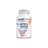 Research Verified Nitric Oxide: bouteille avec capuchon fermé, supplément L-Arginine et L-Citrulline.