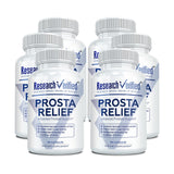 Research Verified Prosta Relief, bouteille et étiquette visibles, soutien potentiel de la prostate