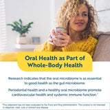 OraMax — arômes menthe vanille apportant goût naturel et sensation rafraîchissante.