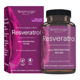 Reserveage Beauté Résveratrol 100 mg – bouteille élégante pour routine bien-être.