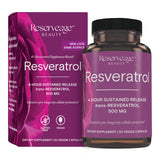 Reserveage Beauty Resveratrol, bouteille élégante, soutien antioxydant quotidien