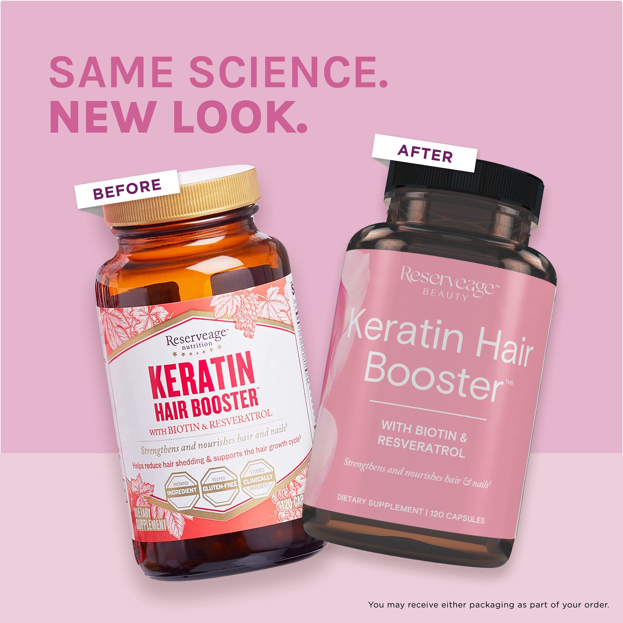 Reserveage Beauty Keratin illustre une routine beauté quotidienne pour cheveux et ongles résistants.