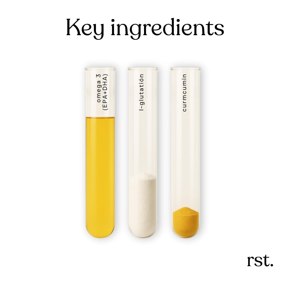 Tableau nutritionnel Reset Wellness Oméga GLUTATHIONE Plus montrant EPA et DHA.