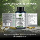 ResilienZ-12: capsules et dosage clairement indiqués pour routine simple