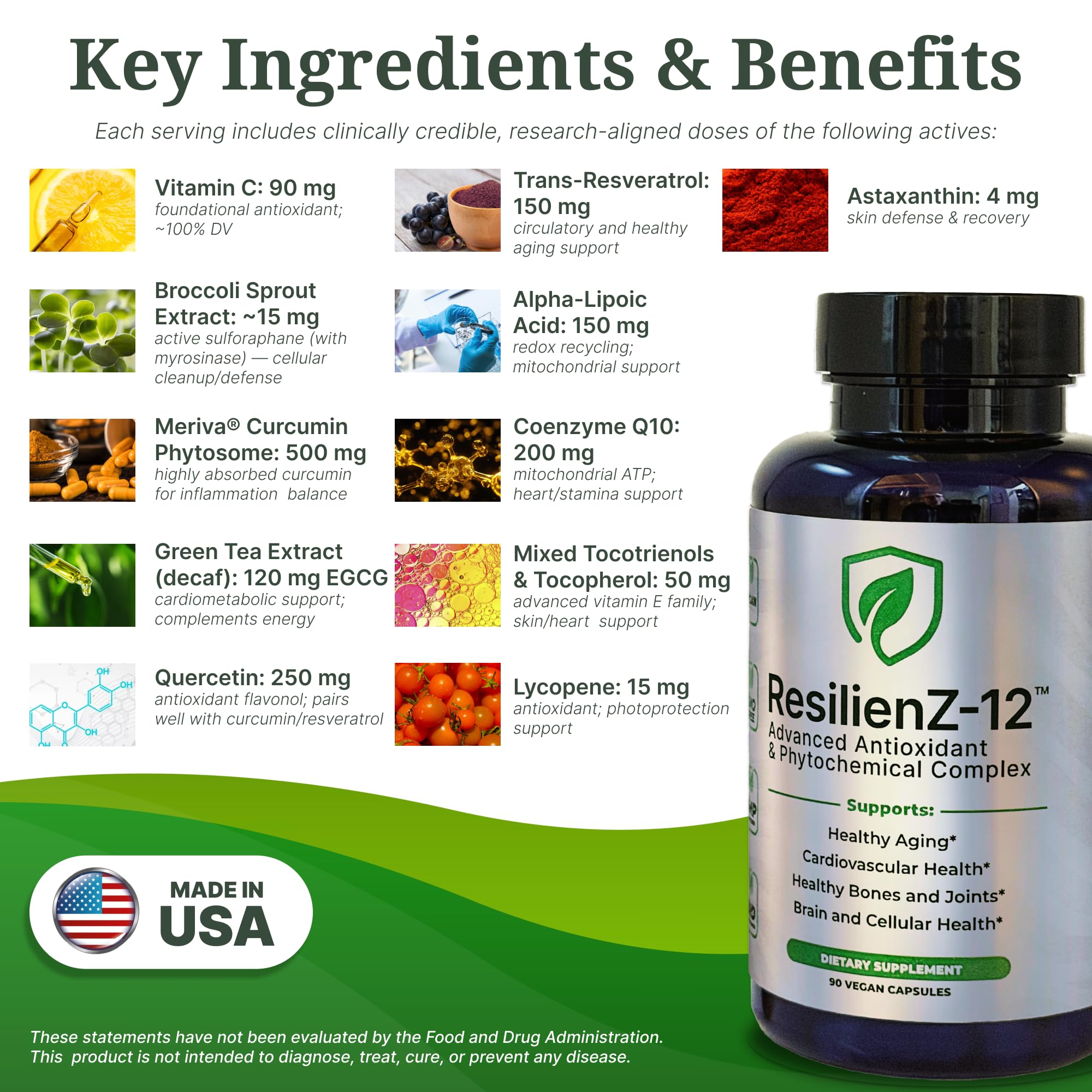 ResilienZ-12-curcumine-meriva-phytosome: capsules visibles et biodisponibilité améliorée potentielle