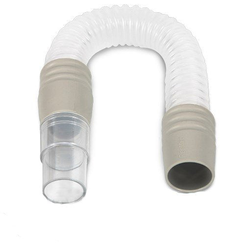 Tube d’entrée ResMed 60926 avec articulation pivotante, connexion CPAP flexible.