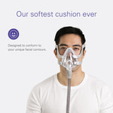 Coussin durable en silicone pour AirFit F20, longévité et fiabilité.