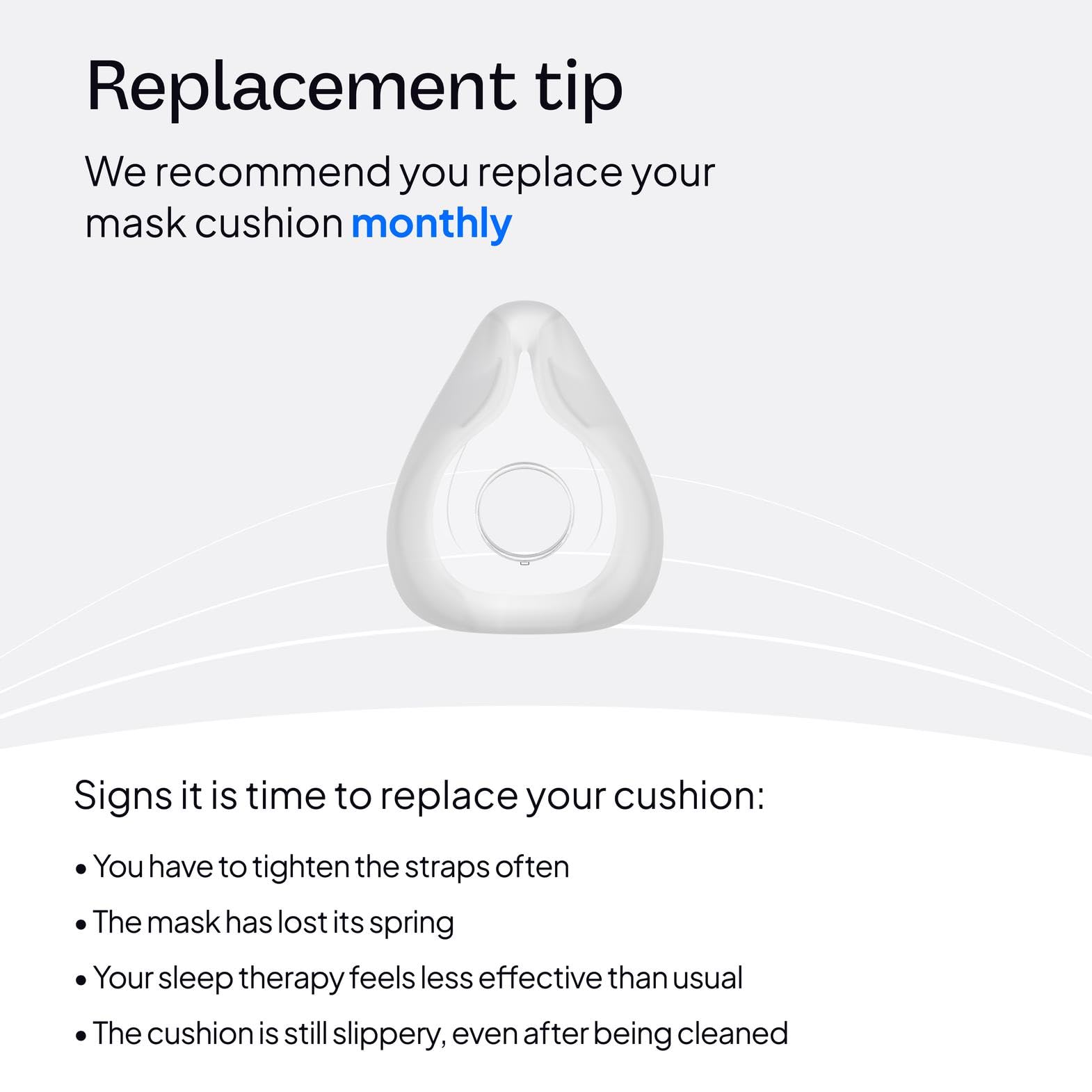Remplacement bihebdomadaire recommandé – maintien de l'efficacité du masque.