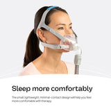 ResMed AirFit F30: connecteur pour le tuyau offrant liberté de mouvement
