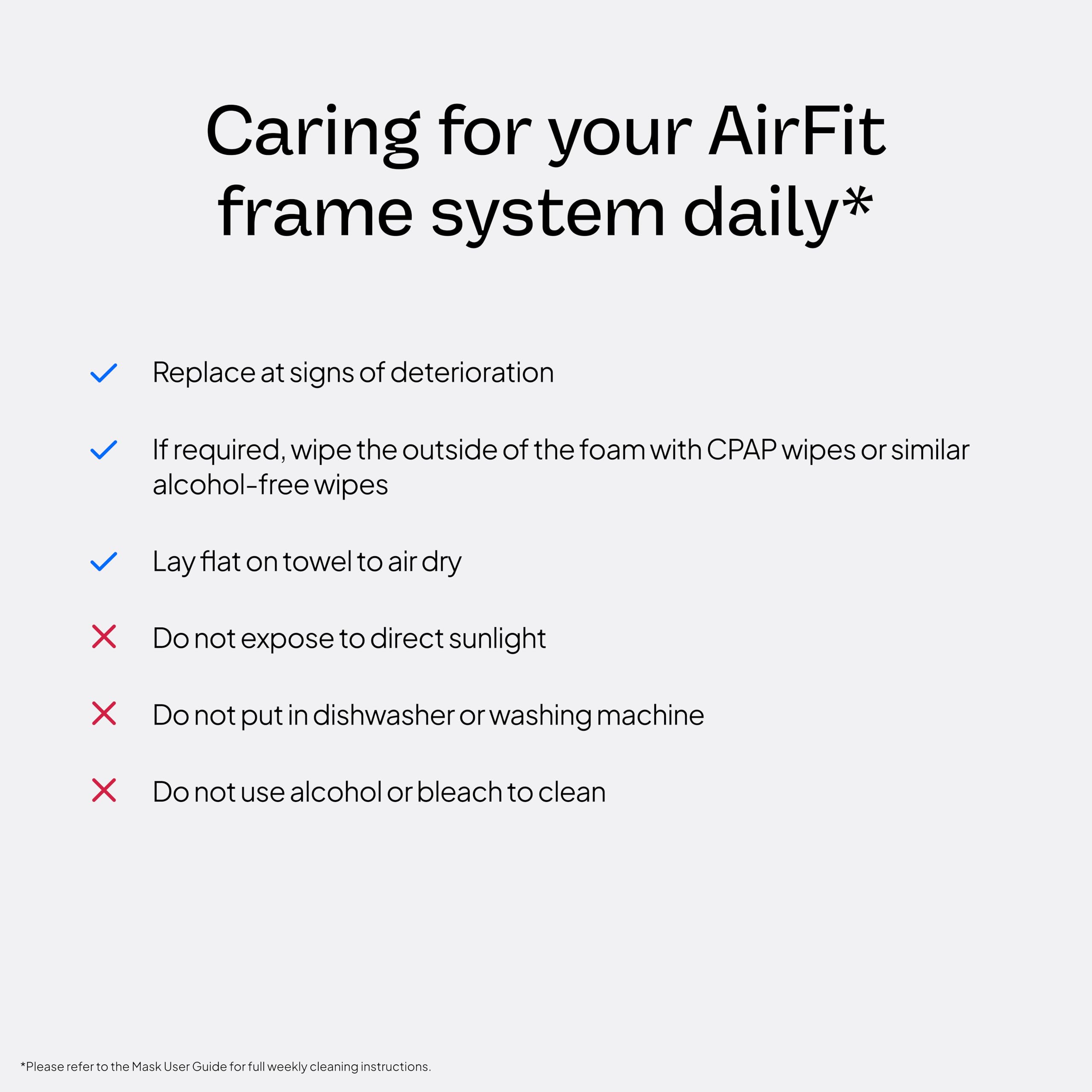 ResMed AirFit F30i compatibilite-equipements : cadre compatible avec plusieurs pièces CPAP