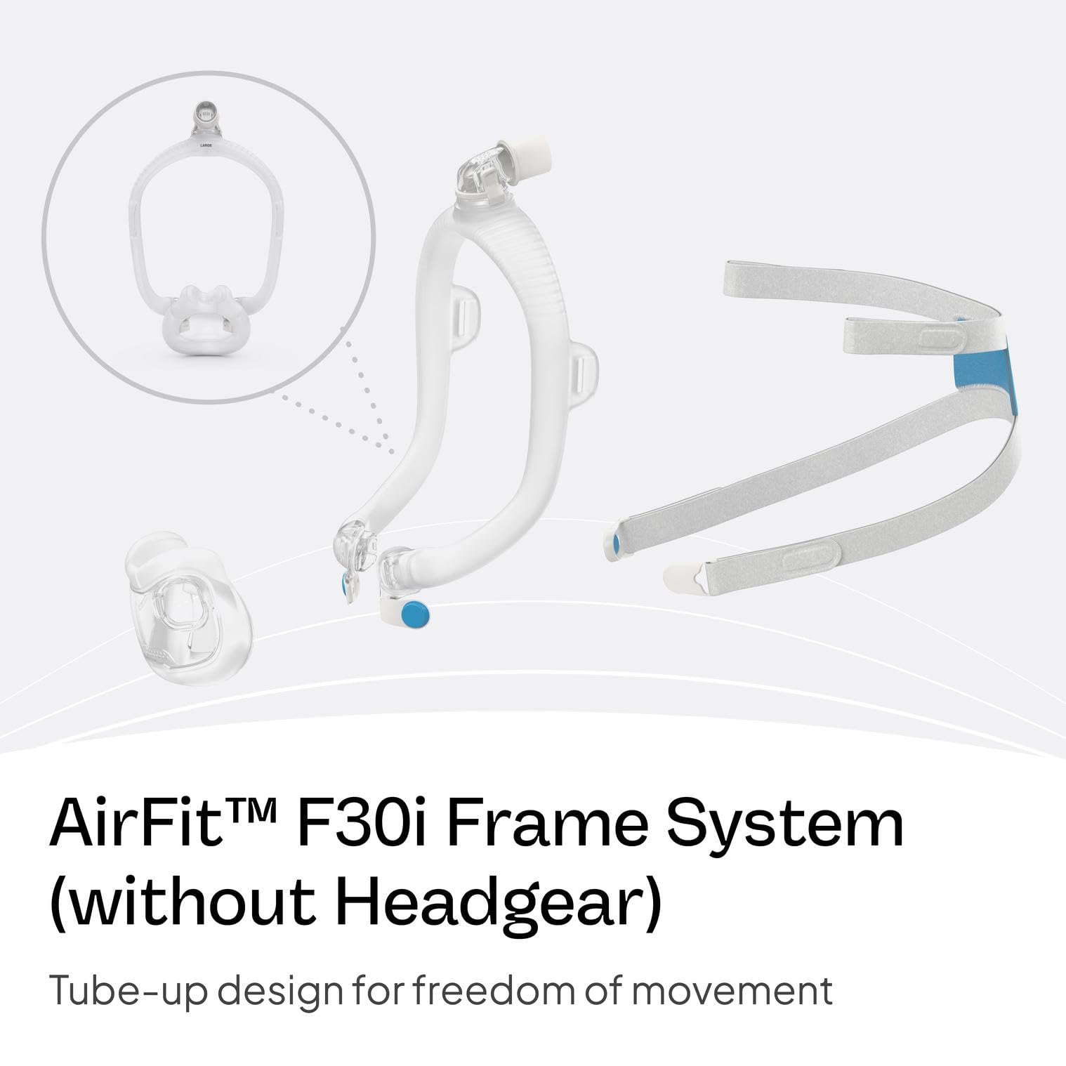 ResMed AirFit F30i coussin-face-petite-large réduit les points de pression.