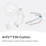 Coussin AirFit F30i - motif uniforme pour ajustement discret et stable.