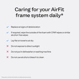 Design innovant du cadre AirFit F30i pour un usage pratique.