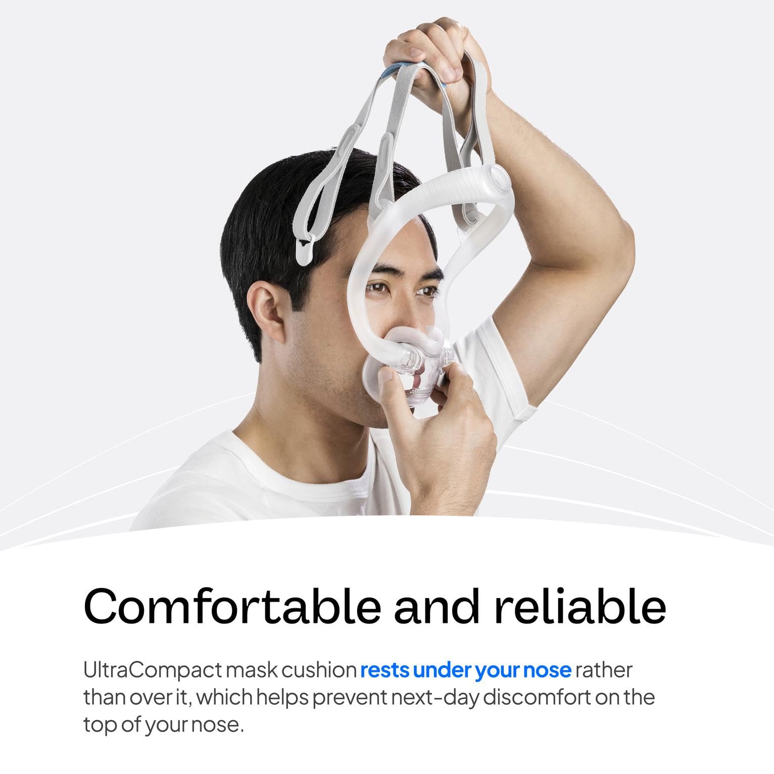 ResMed AirFit F30i – étanchéité stable sans compromis pendant la nuit.