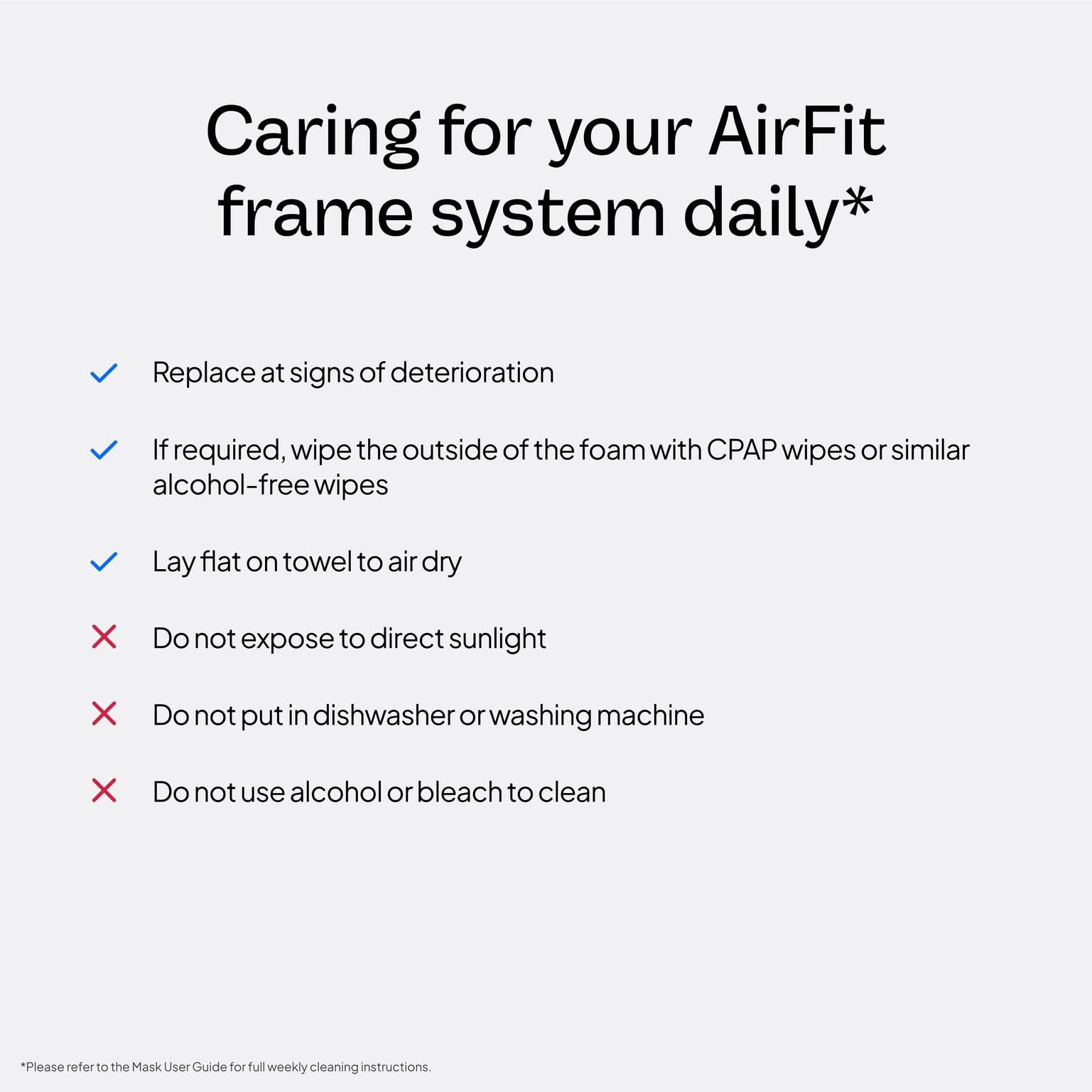 Conception légère AirFit F30i pour un sommeil naturel et sans encombrement.