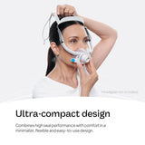 ResMed AirFit F40 cadre flexible avec recouvre-tissu pour le confort.