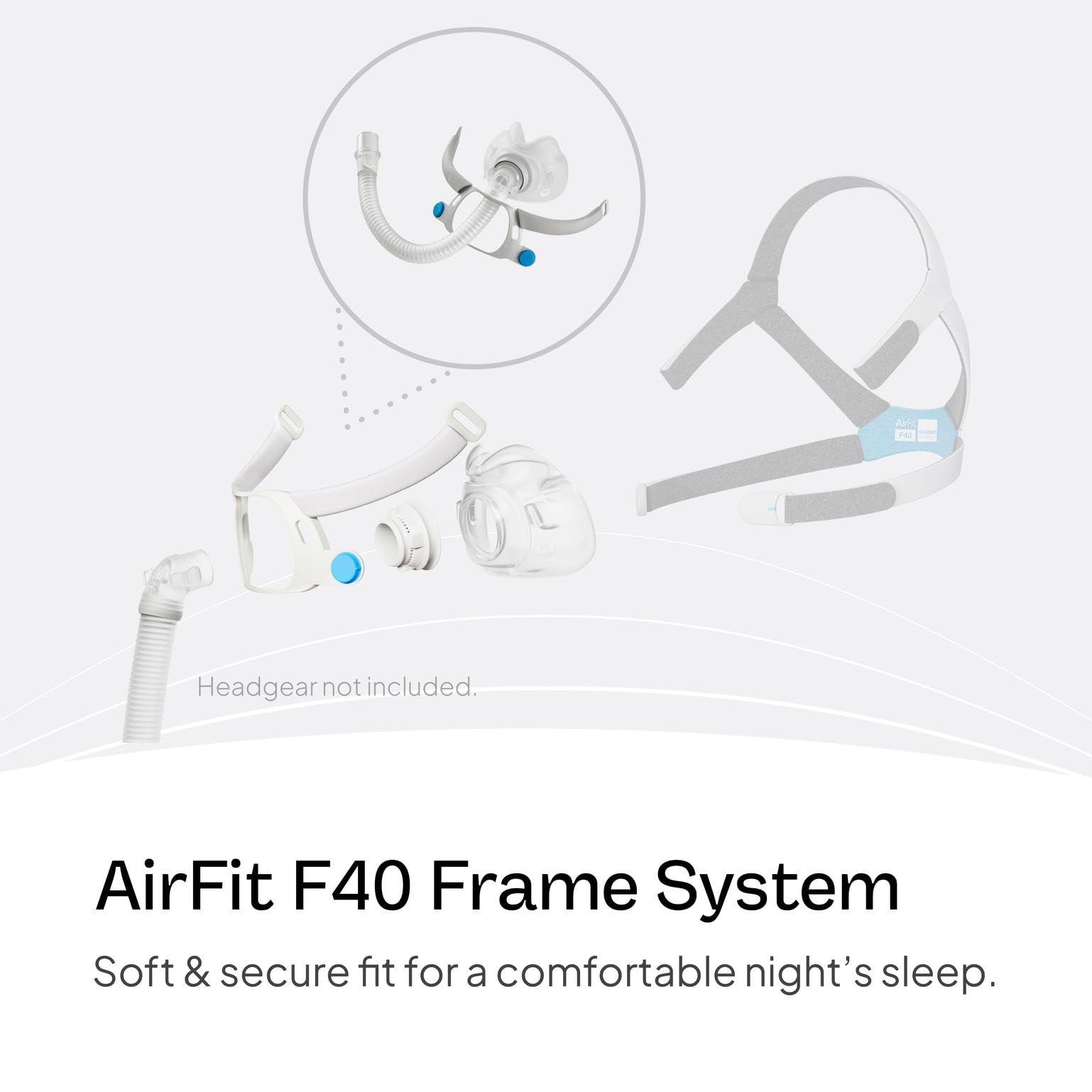 AirFit F40 de ResMed clips magnétiques: enlèvement rapide et sans effort
