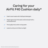 ResMed AirFit F40 confort-nocturne, douceur et maintien pour la nuit.