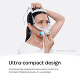 AirFit F40 coussin silicone doux pour un contact facial agréable.