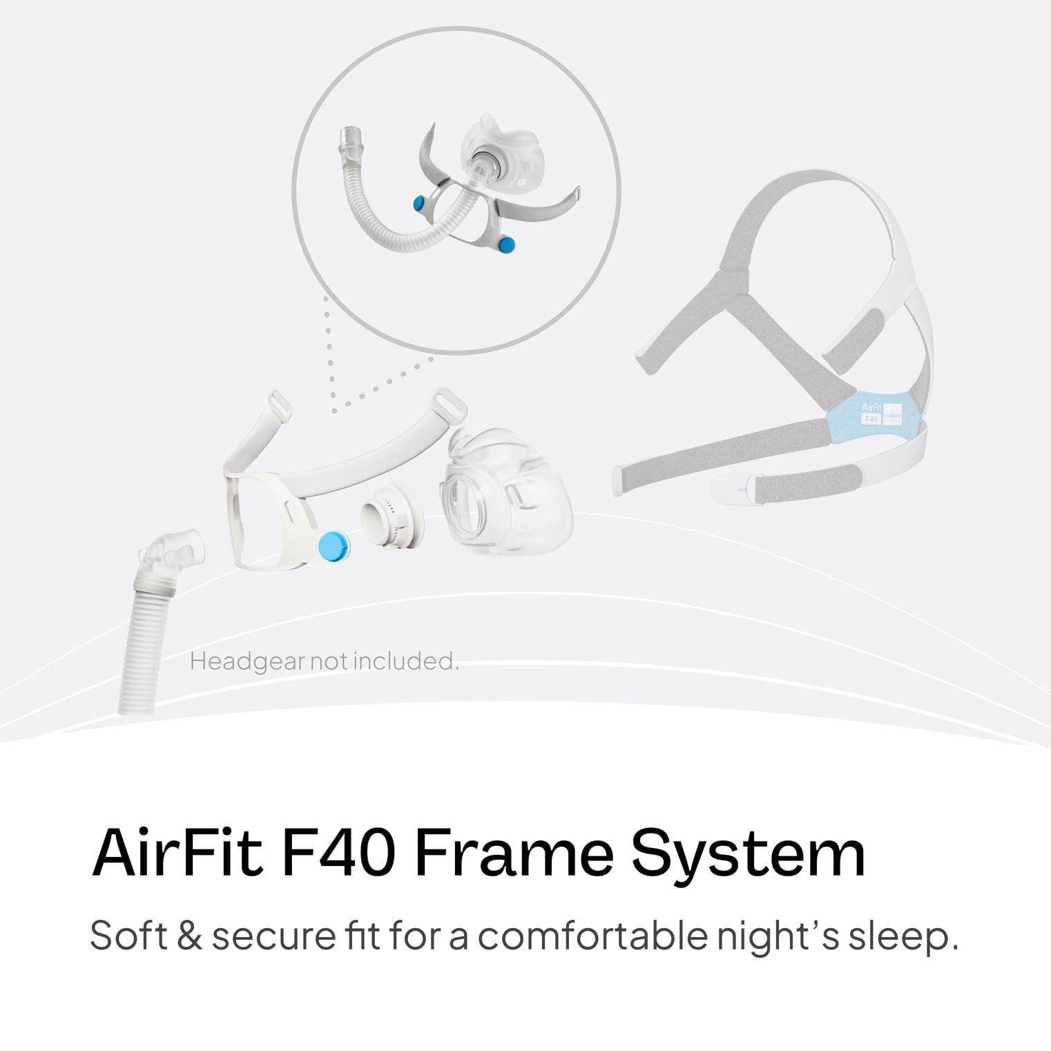 AirFit F40 design léger et minimaliste pour un port confortable.