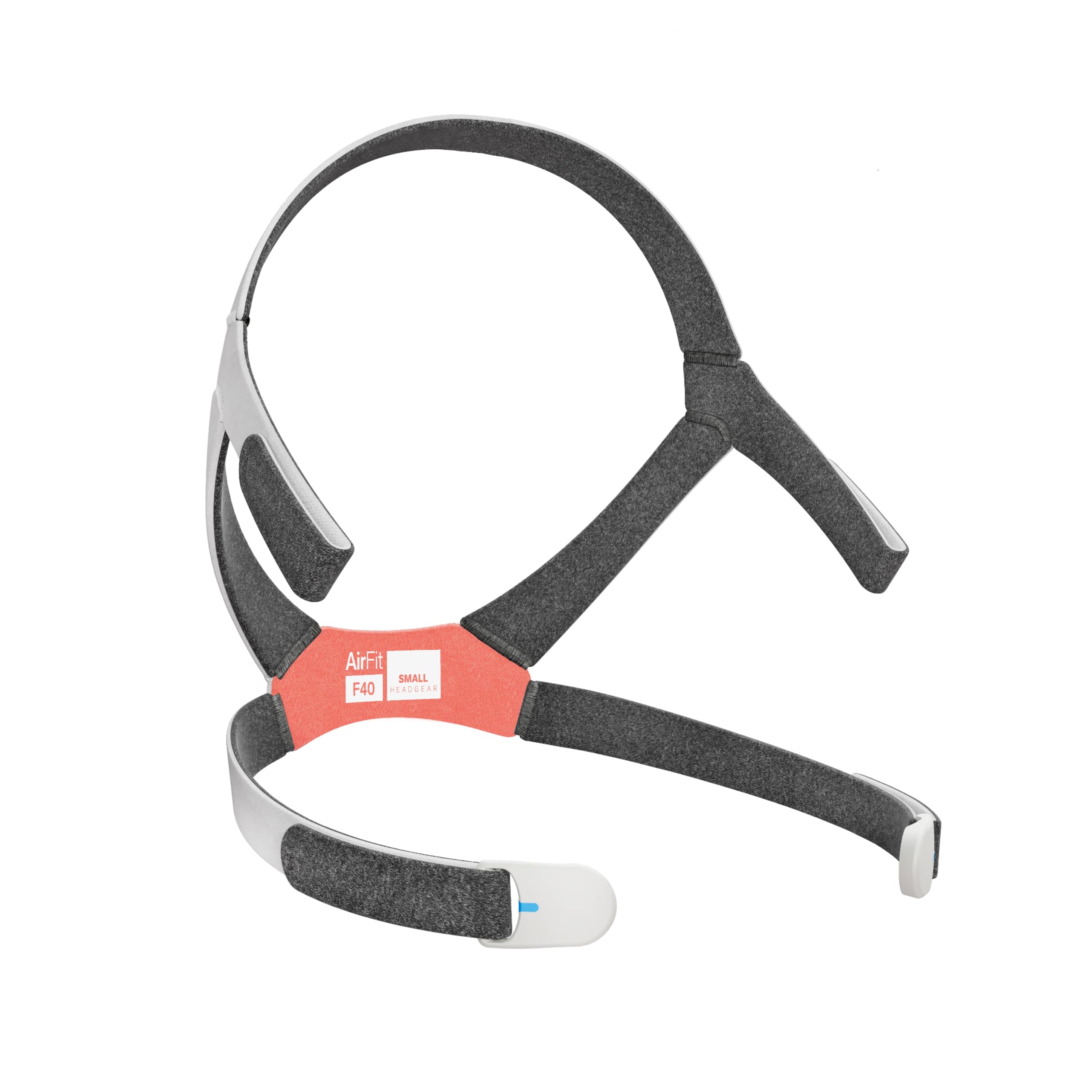 Harnais ResMed AirFit F40 — réglages faciles pour un ajustement précis.