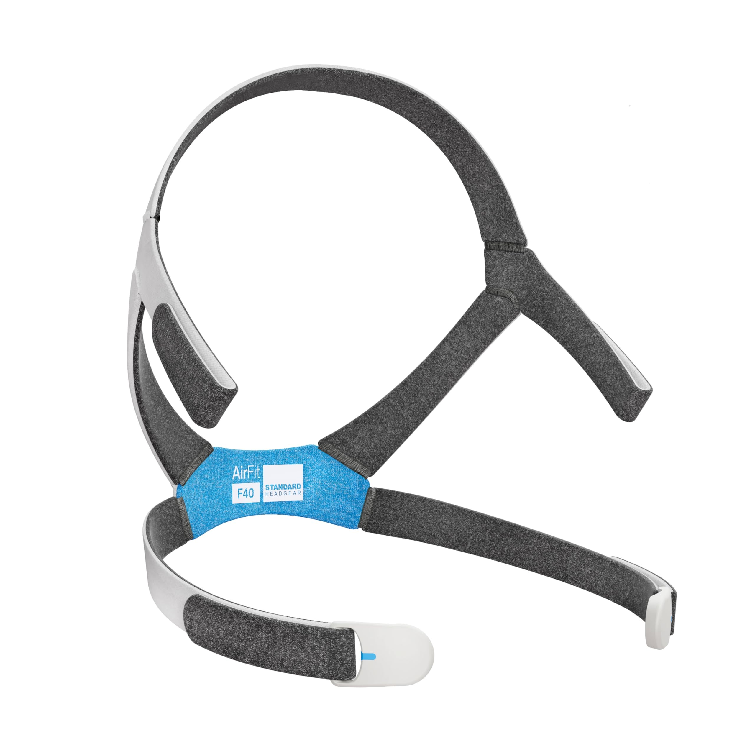ResMed AirFit F40 Harnais : réglage quatre-pointes pour un ajustement fiable.