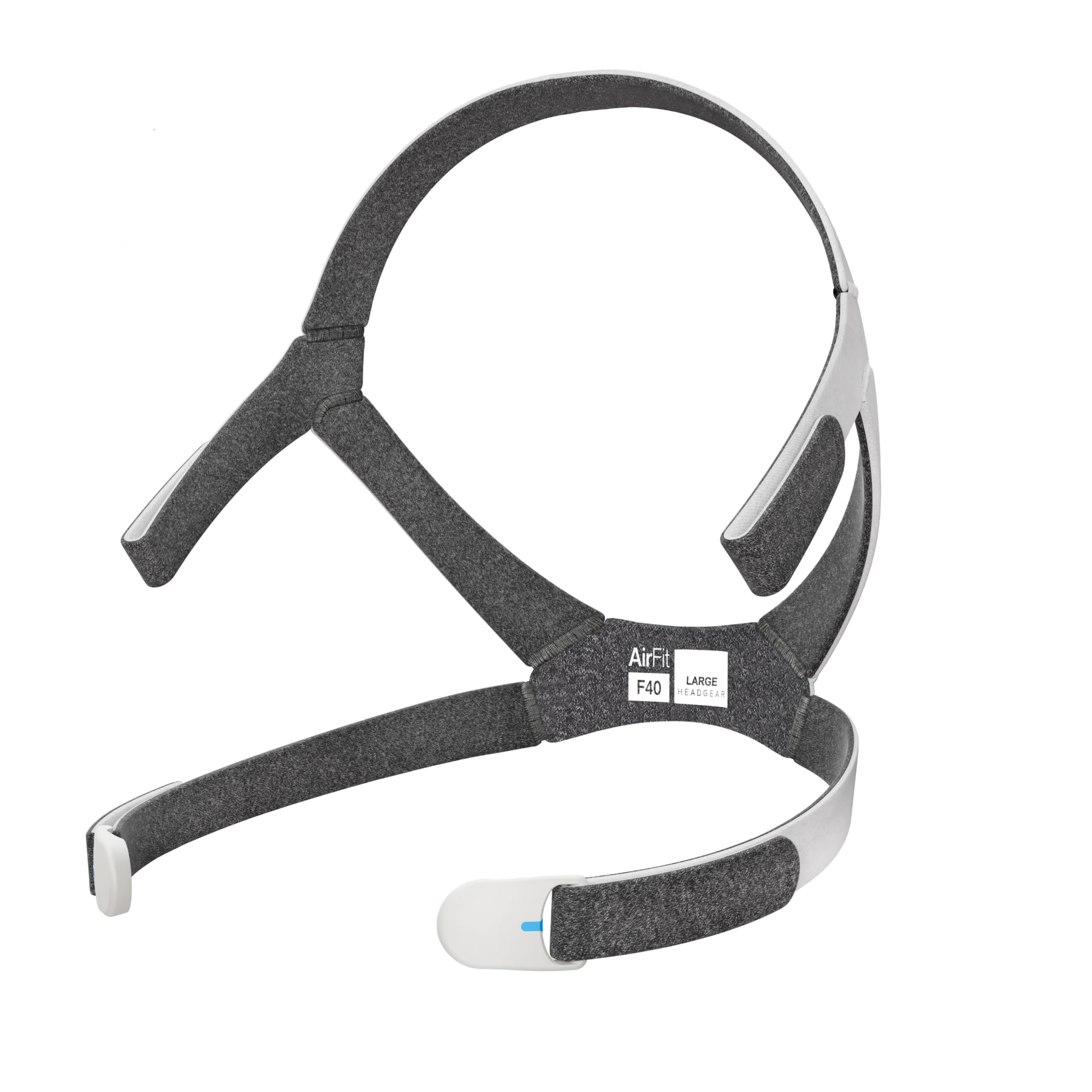 Harnais de remplacement ResMed AirFit F40, taille Large, ajustement confortable.