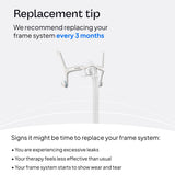 Installation rapide du cadre AirFit N20 via clips magnétiques.