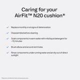 Compatibilité du coussin AirFit N20 avec le masque nasal ResMed.